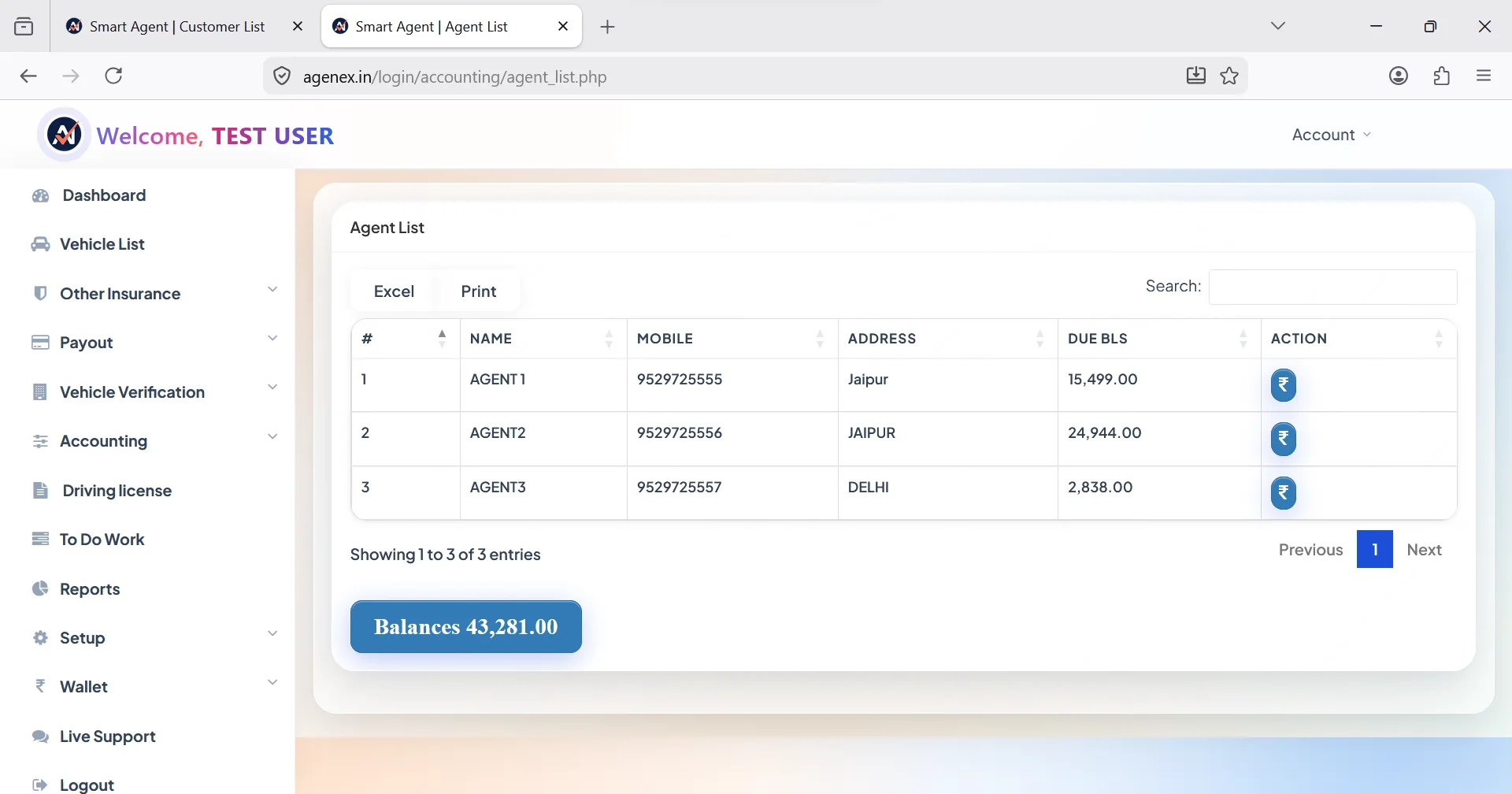 Agenex sub-agent POSP ledger desktop — track payouts, splits and pending balances per sub-agent