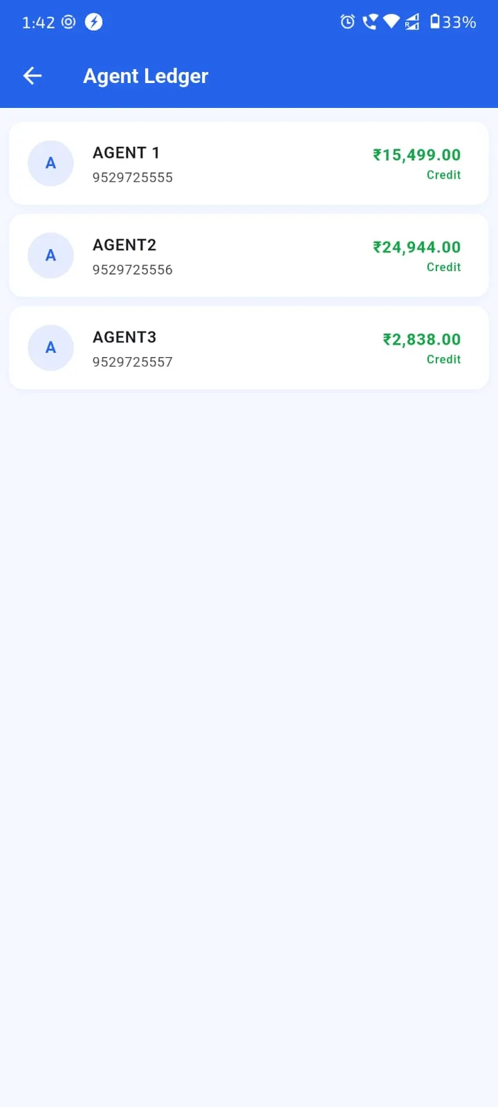 Agenex sub-agent ledger Mobile app — auto-split per policy entry